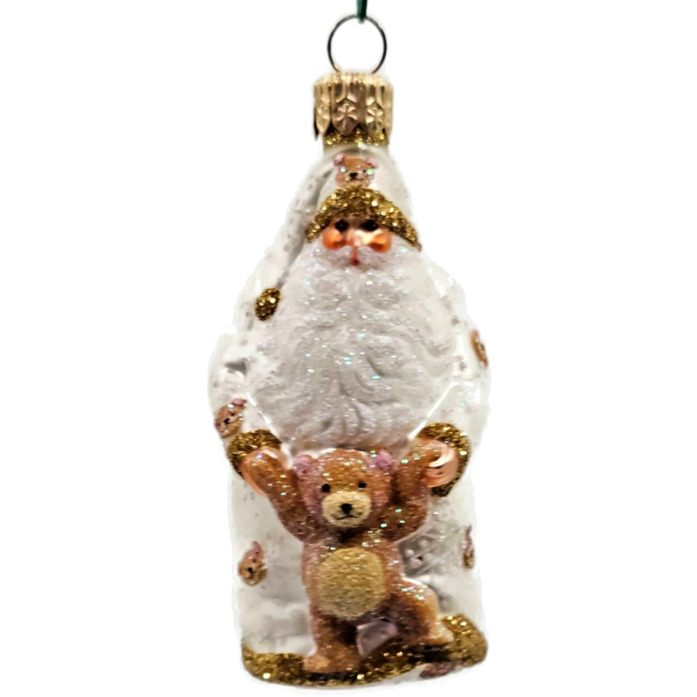 Patricia Breen Teddys First Step Peal Santa Claus Bear Christmas Tree Ornament